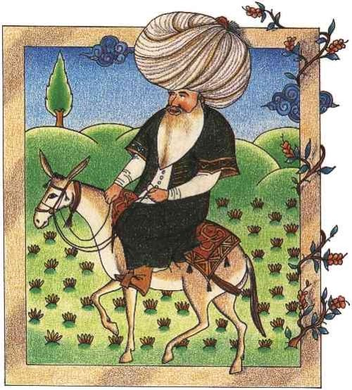 Pintura en miniatura de Nasreddin