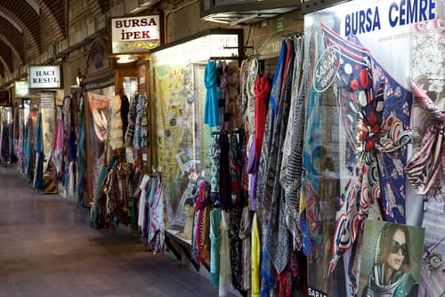 Mercado de seda en Turquia