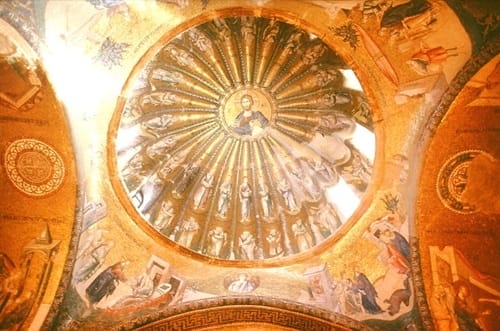 Detalle de mosaicos bizantinos de San Salvador en Chora